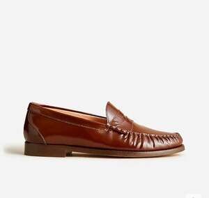J.Crew Winona Penny Loafers in Italian Spazzolato Leather
